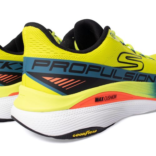 Tênis Masculino Skechers Max Cushioning Propulsion Amarelo Neon