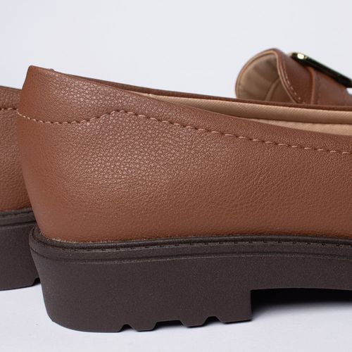 Sapato Mocassim Feminino Modare Napa Floather com Fivela Avelã