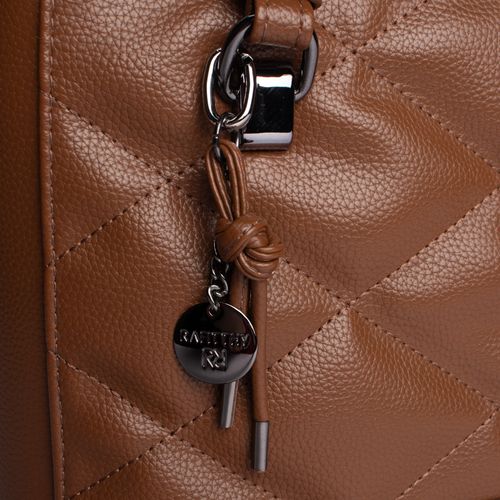Bolsa Feminina Rafitthy Média Matelassê Caramelo