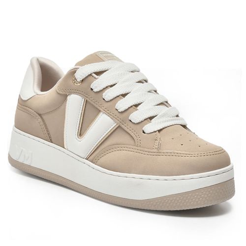 Tênis Feminino Via Marte Casual Nobuck Bege/Off White
