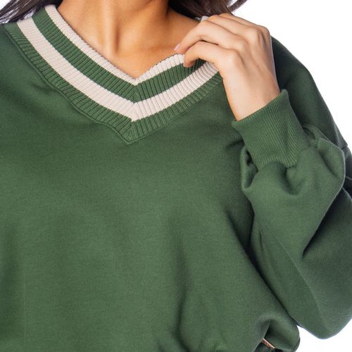 Blusão Feminino Rovitex Greener Verde/Branco