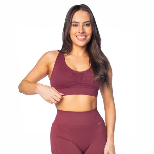 Top Feminino Selene Sem Costura Bordô