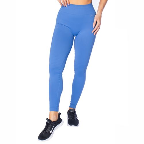 Legging Feminina Selene Sem Costura com Detalhe Vazado Azul