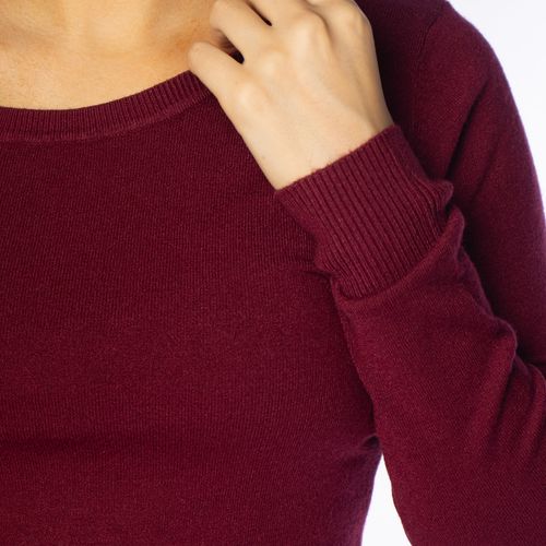 Blusa Feminina Facinelli Tricot Lisa Bordô