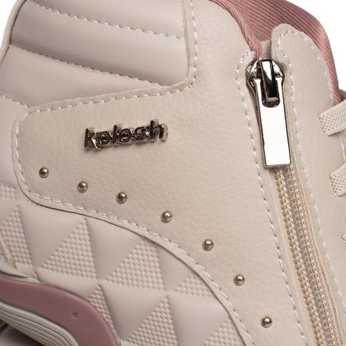 Tênis Feminino Kolosh Almeria Cano Alto Bege