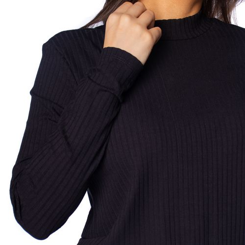 Blusa Feminina Habana Manga Longa Canelada  Fendas Lateral