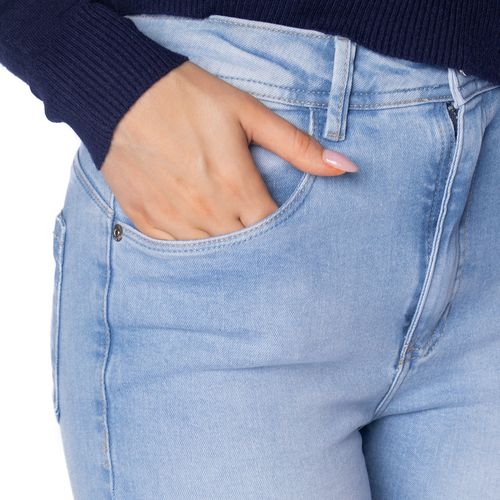Calça Jeans Feminina Max Denim Skinny Up Premium Azul Claro