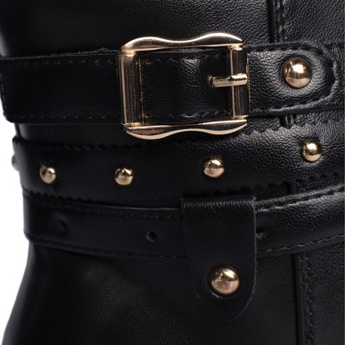 Bota Feminina Mooncity Fivela Preto