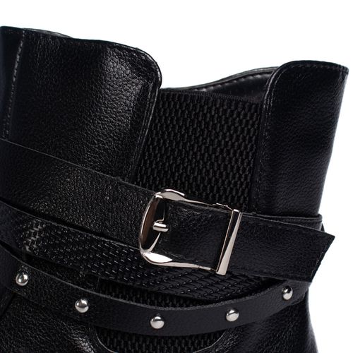 Bota Feminina Mooncity Fivela Preto