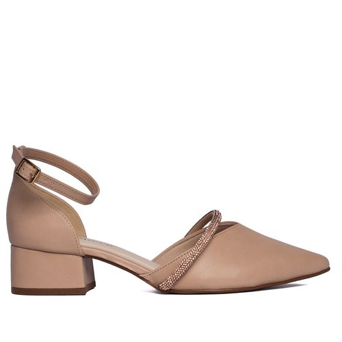 Sapato Feminino Bebecê Casual Napa Nude/Singapura