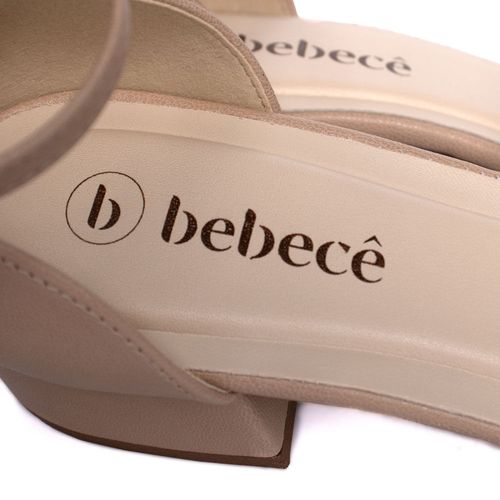 Sapato Feminino Bebecê Casual Napa Nude/Singapura