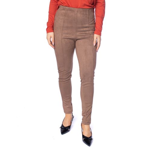 Calça Feminina Olho Fatal em Suede Marrom