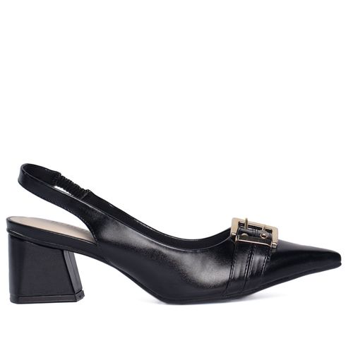 Sapato Feminino Bebecê Scarpin Slingback Preto