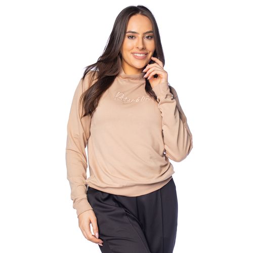 Blusão Feminino Rovitex Romantic Canelado Bege