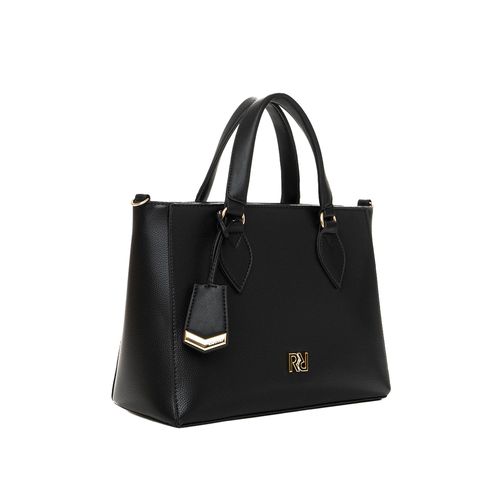 Bolsa Feminina Rafitthy Tote Média com Adereço Decorativo Preto
