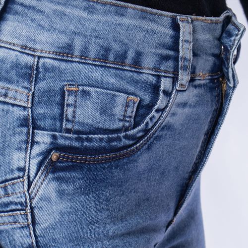 Calça Feminina Sawary Jeans Boot Levanta Bumbum Cut Azul