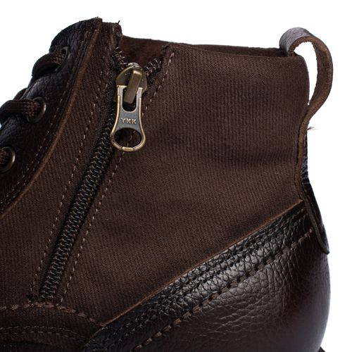 Bota Masculina Pegada Dubai Napa/Lona Marrom