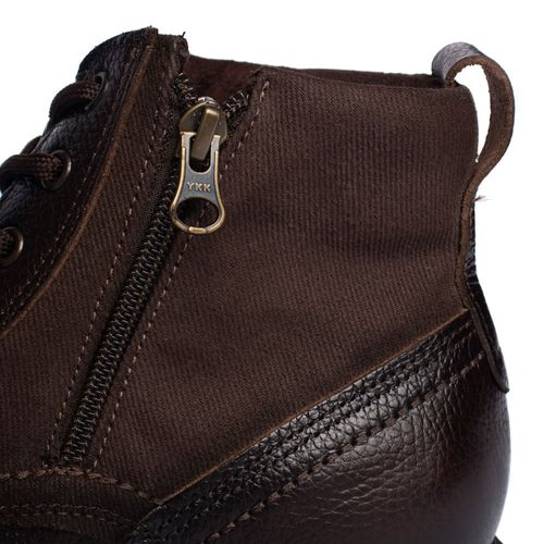 Bota Masculina Pegada Dubai Napa/Lona Marrom