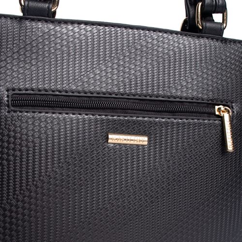 Bolsa Feminina Rafitthy Tiracolo Média Texturizada Preto