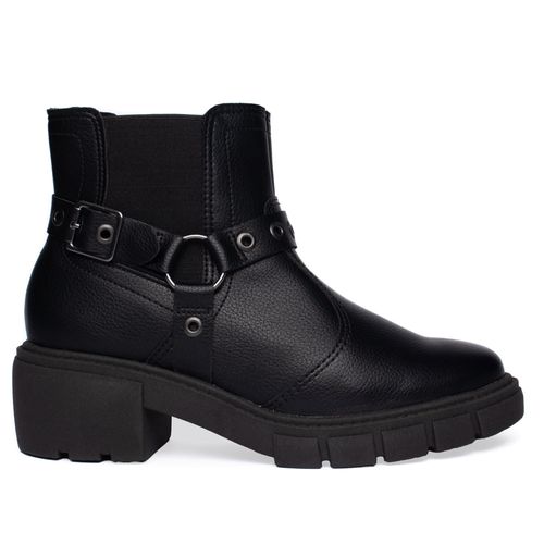 Bota Feminina Beira Rio Cano Curto Tratorada Preta
