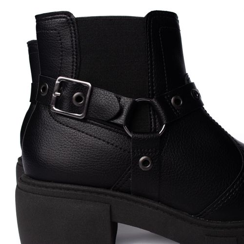 Bota Feminina Beira Rio Cano Curto Tratorada Preta