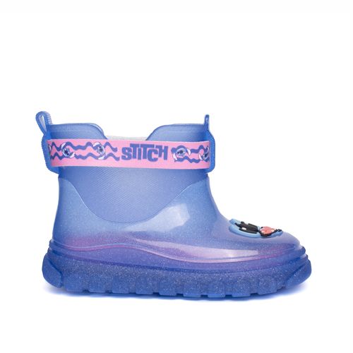 Bota Galocha Infantil Grendene Disney Stich Baby Glitter Azul