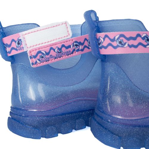 Bota Galocha Infantil Grendene Disney Stich Baby Glitter Azul