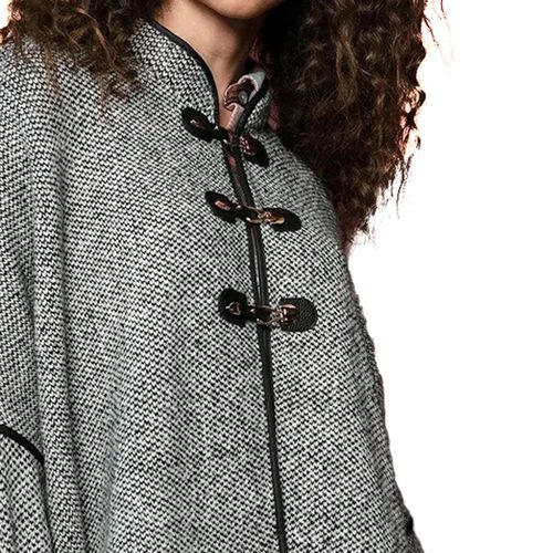Capa Feminina Biamar com Fivelas Mesclado Preto
