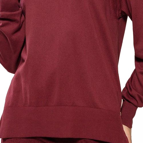 Blusa Feminina Biamar Mullet com Fendas Bordô