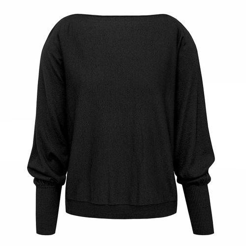 Blusa Feminina Biamar com Decote Canoa Preto