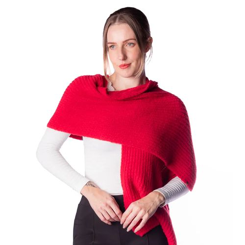 Cachecol Feminino Biamar Tricot Pluma Vermelho