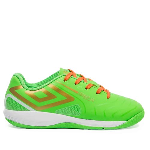 Chuteira Futsal Júnior Umbro STP Pro 5 Verde/Laranja