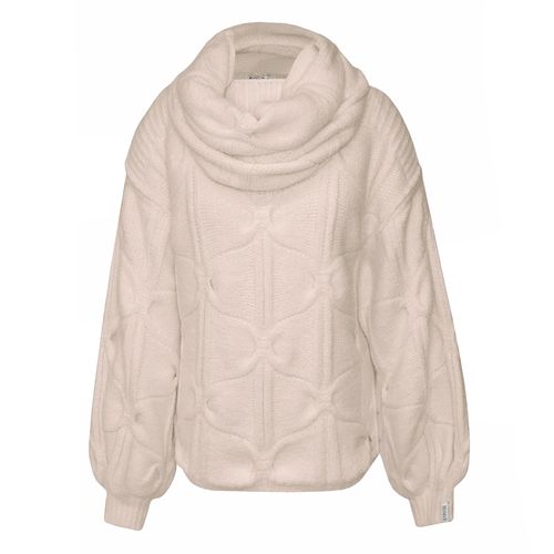 Blusa Feminina Biamar Tricot Texturizado com Gola Removível Off White