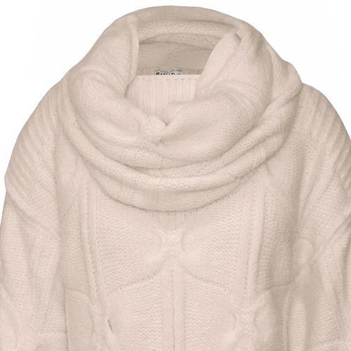 Blusa Feminina Biamar Tricot Texturizado com Gola Removível Off White