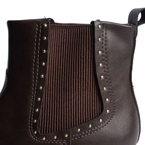 Bota Feminina Modare Napa Com Aplicação Marrom Escuro