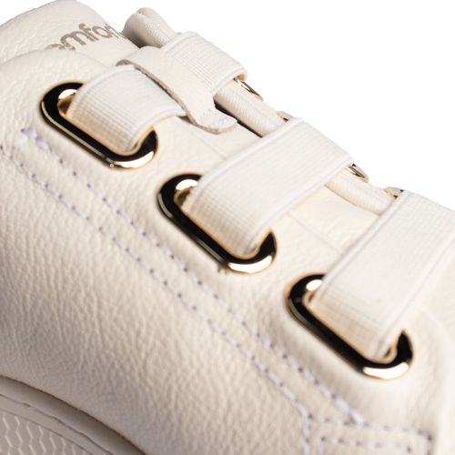 Tênis Feminino Comfortflex Couro Bege Claro