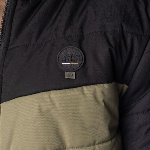 Jaqueta Masculina Gangster Puffer Reversível Preto/Verde