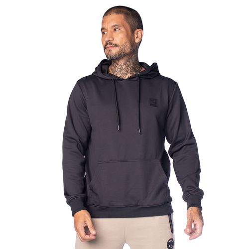 Moletom Masculino Red Nose Canguru Logo Relevo Preto