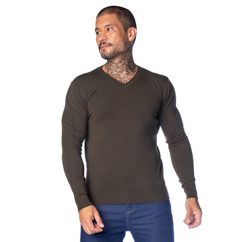 Suéter Masculino Broken Rules Tricot Musgo
