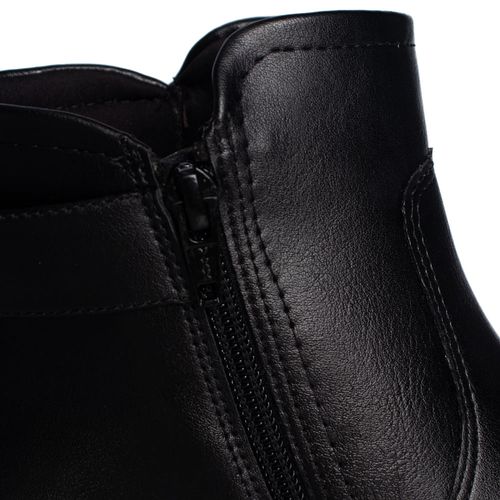 Bota Feminina Comfortflex Cano Curto Preto.
