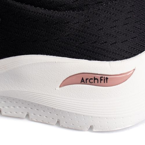 Tênis Feminino Skechers Arch Fit 2.0 Preto/Rose