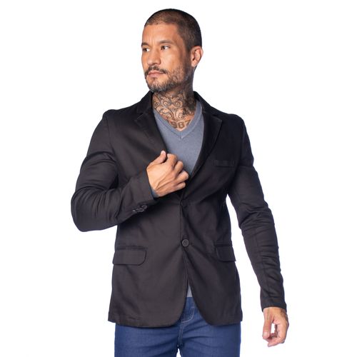 Blazer Masculino Pitt de Sarja Preto
