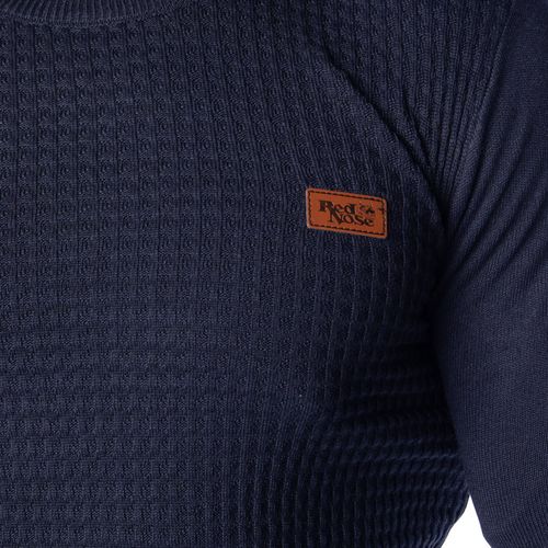 Suéter Masculino Red Nose Textura Frontal Canelado Marinho