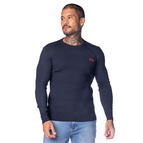 Suéter Masculino Red Nose Textura Frontal Canelado Marinho
