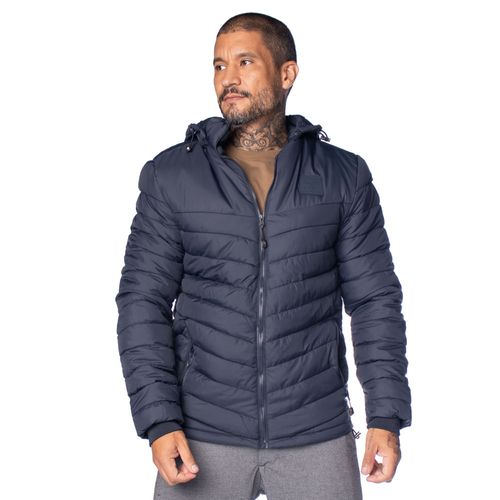 Jaqueta Masculina Gangster Puffer Capuz Marinho