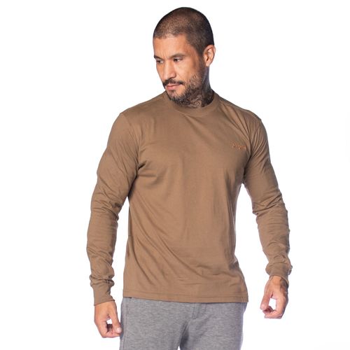 Camisa Masculina Gangster Gola Careca Marrom