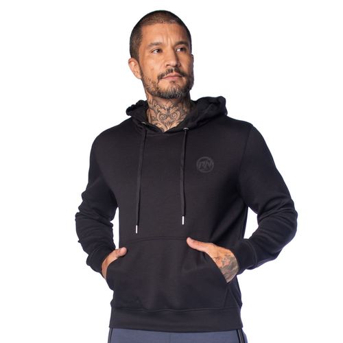 Moletom Masculino Red Nose Canguru Logo Relevo Preto