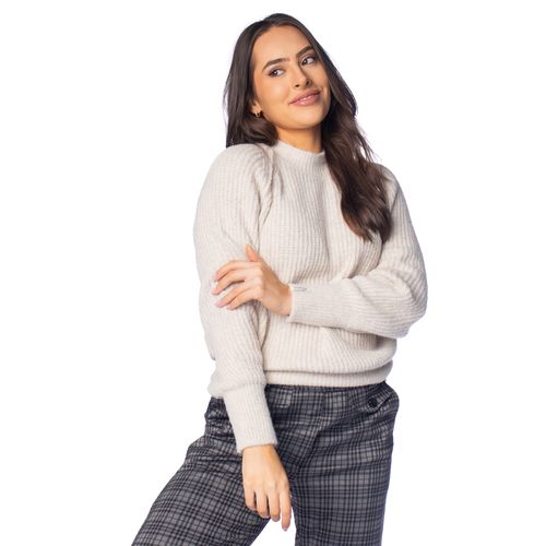 Blusa Feminina Biamar Tricot Bege Claro
