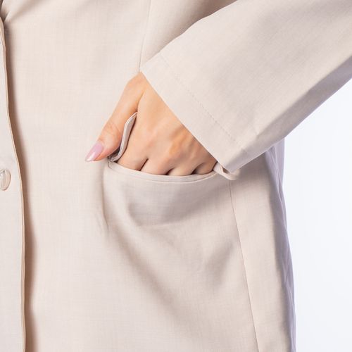 Blazer Feminino Facinelli Estruturado Areia