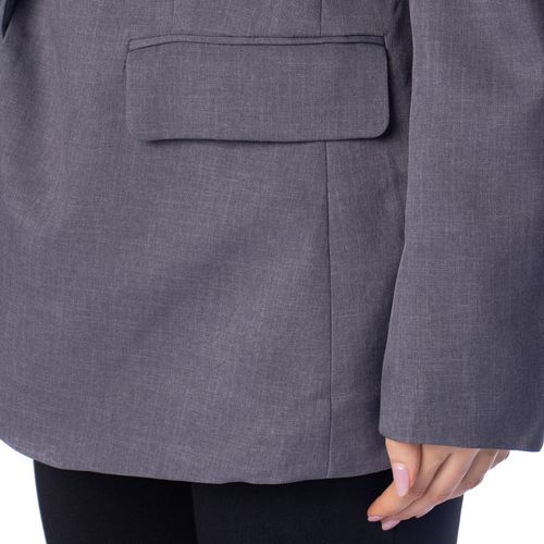 Blazer Feminino Facinelli Estruturado Cinza Escuro